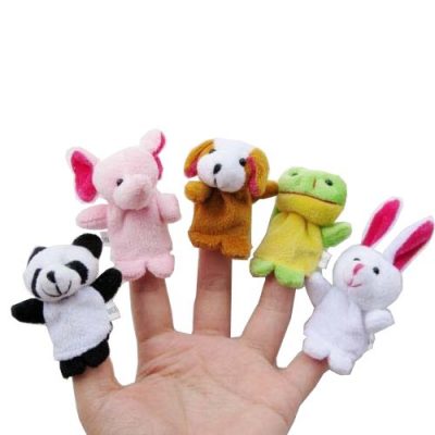 Velvet Animal Style Finger Puppets Set