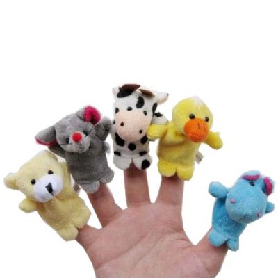 Velvet Animal Style Finger Puppets Set