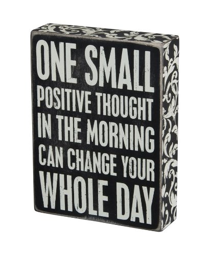 Positive Thought Box Sign by Primitives by Kathy