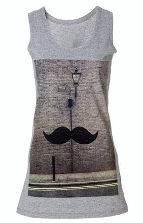 Eron Vintage London Collection Mustache Ladies Tank Top Vest