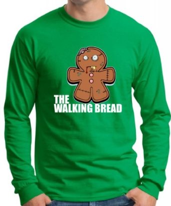Gingerbread Zombie Long Sleeve T-Shirt - Gifts for Zombie Lover