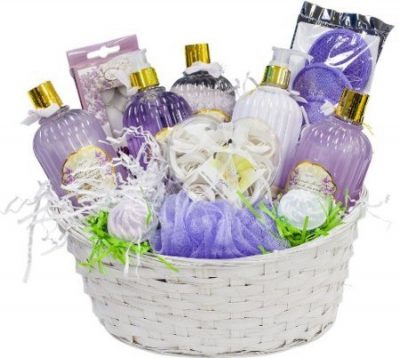 Lavender Gift Basket Luxurious Lavender Spa Gift Basket