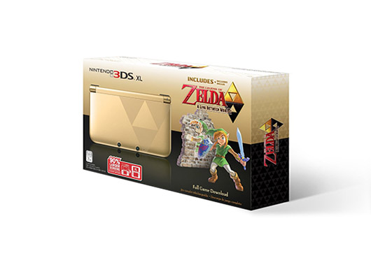 Nintendo 3DS XL Gold - Limited Edition Bundle with The Legend of Zelda A Link Between Worlds