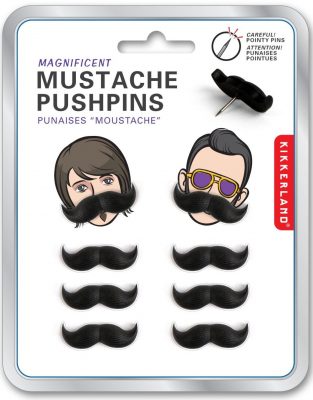 Kikkerland Mustache Push Pins