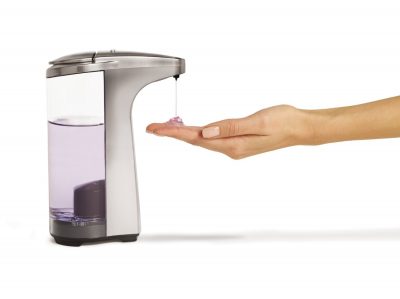 simplehuman Sensor Pump with Soap Sample/Lotion Dispenser