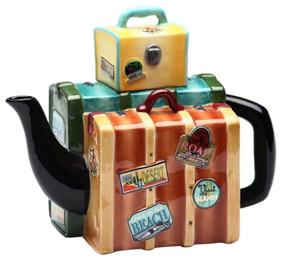 Appletree Design Road Trip Luggage Teapot