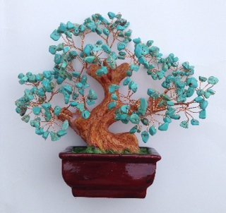 Natural Turquoise Gem Stone Money Tree Feng Shui