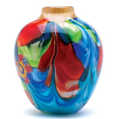 Gifts & Decor Floral Fantasia Beautiful Art Glass Vase