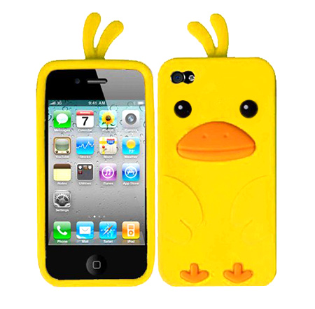 Funny Yellow Duck Case for iPhone Gen 4 - Funny Valentines Day Gifts