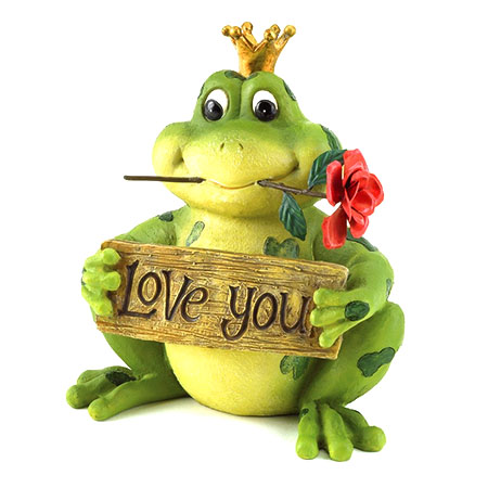 Love You Frog Prince Valentine's Day Figurine - Funny Valentines Day Gifts