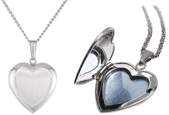 Engravable Heart Necklace Handcrafted with Satin-Finish Sterling Silver