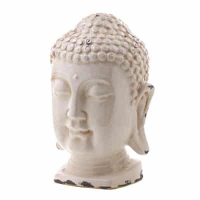 Zen White Buddha Head Decoration