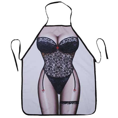 Attitude Lady Sexy Funny Novelty Lace Lingerie Fabric Apron