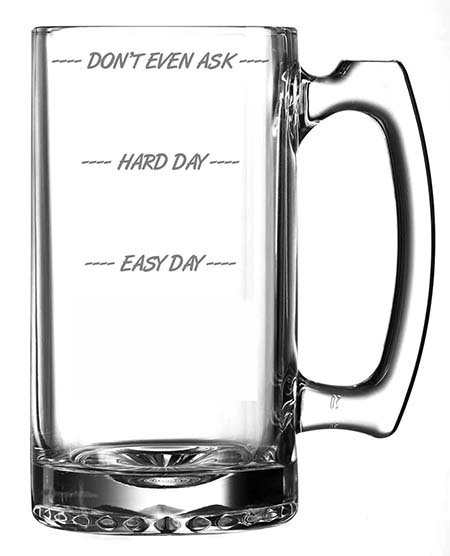 Funny Beer Mug with Drinking Levels
