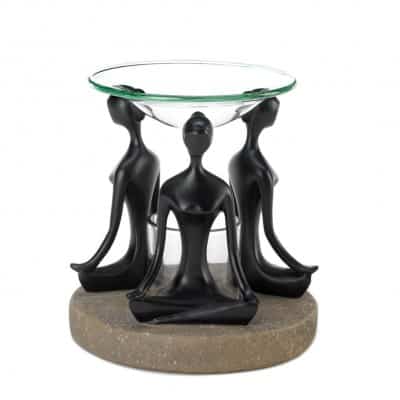 Black Yoga Figurine Oil Warmer