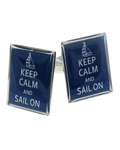Keep Calm And Sail On Cufflinks 