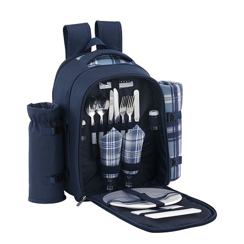 Picnic Backpack with Cooler Compartment