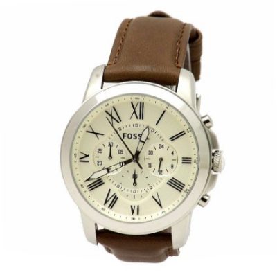 Fossil leather watch for men