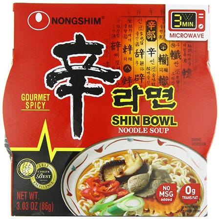 Nongshim Shin Bowl Gourmet Spicy - Pack of 12