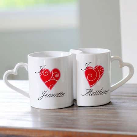 Personalized Heart Mugs