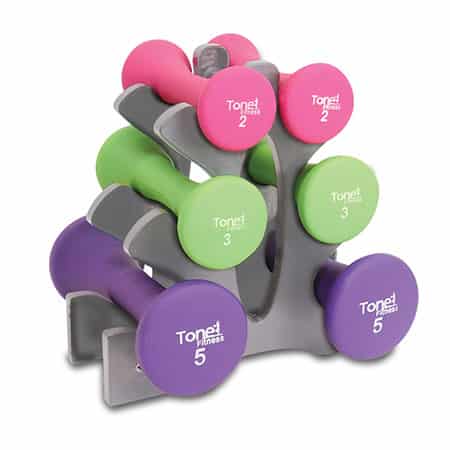 Tone Fitness Hourglass Shaped Dumbbells - Gifts for College Students