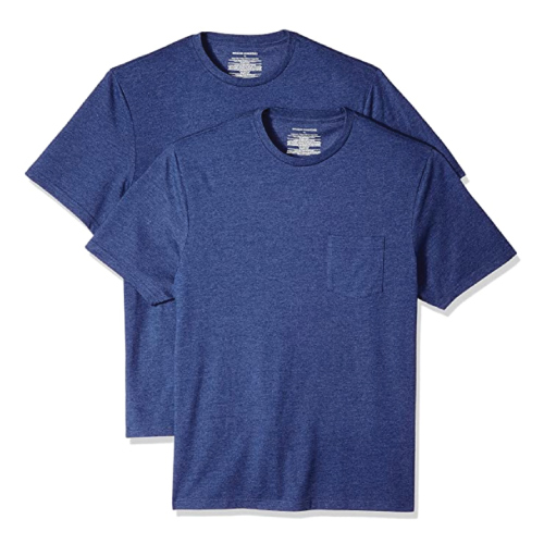 Amazon Essentials Men's 2-Pack Loose-fit Crew Pocket T-Shirt