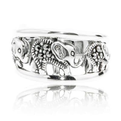 Chuvora Elephant Band Ring for Men and Women