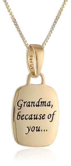 Grandma, Because Of You, I Have Memories To Last A Lifetime - Reversible Pendant Necklace