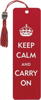 Keep Calm and Carry On Beaded Bookmark