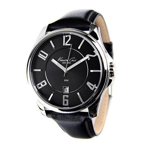 Kenneth Cole New York Leather Collection Black Dial Men's watch