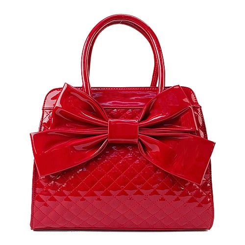Scarleton Quilted Patent Satchel
