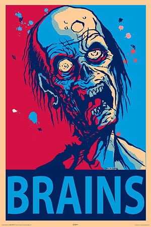 Zombie Brains Decorative Poster