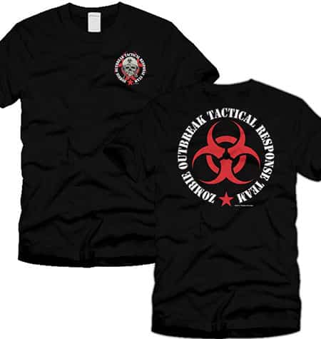 Zombie Outbreak Containment with Skull T-shirt