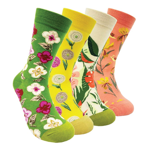 Flower Pattern Cotton Socks