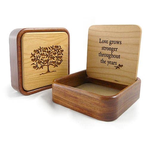 Love Grows Stronger Wood Keepsake Box