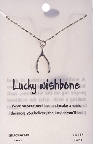 Shag Wear Lucky Wishbone Necklace