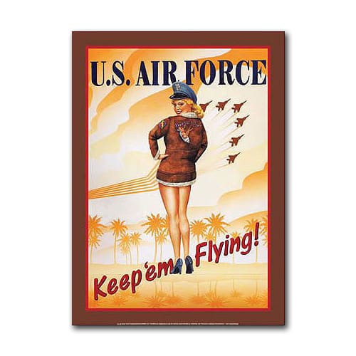 Air Force Keep Em Flying Sexy Girl Retro Vintage Tin Sign