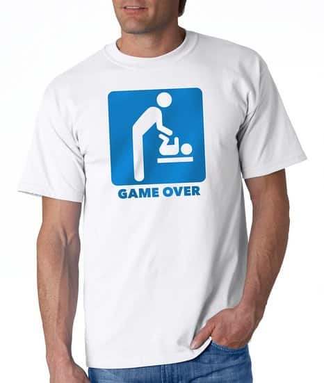 Adult Game Over New Father Funny T-Shirt