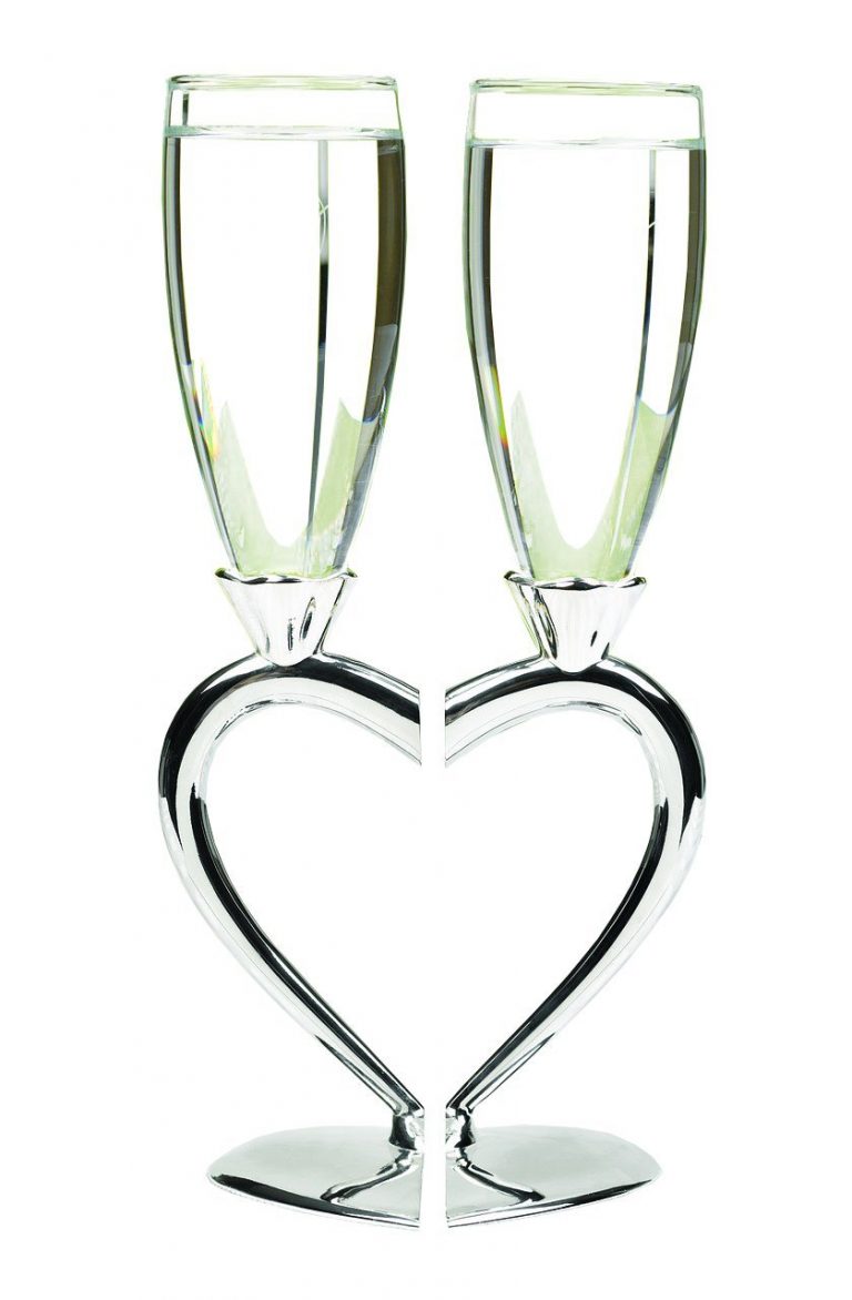 Engagement Party Gifts Interlocking Hearts Design Toasting Flutes - The  Brat Shack Wedding Champagne Flutes, image size:768x1172