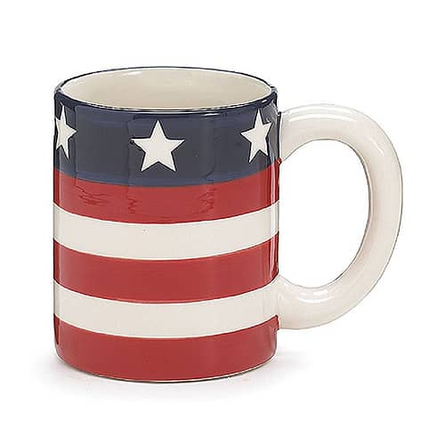 Stars & Stripes American Flag Ceramic Coffee Mug Cup