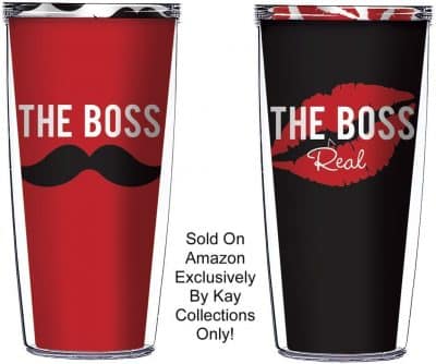  The Boss and The Real Boss 16 Oz Tumblers Great for Anniversary or Wedding Gifts