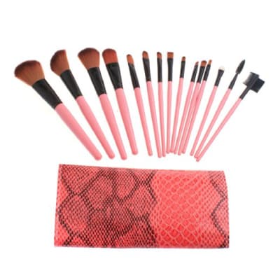 niceEshop Professional Makeup Brush Set With Pink Bag