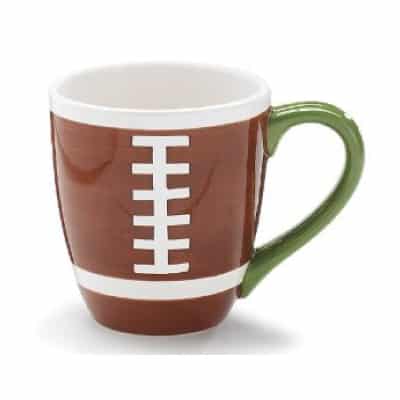 brown football mug 