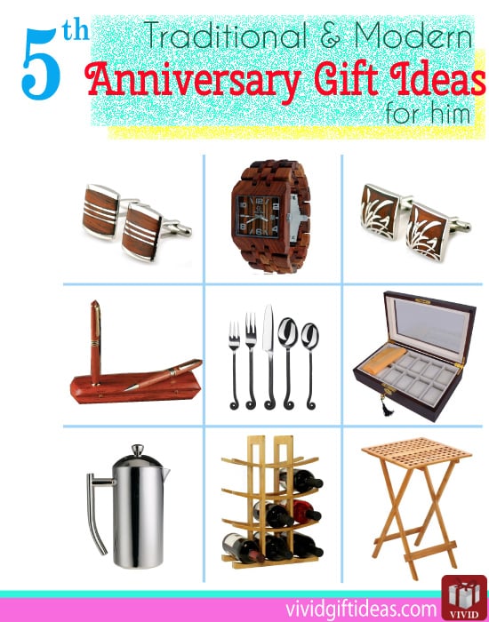 5th Wedding Anniversary Gift Ideas for Him