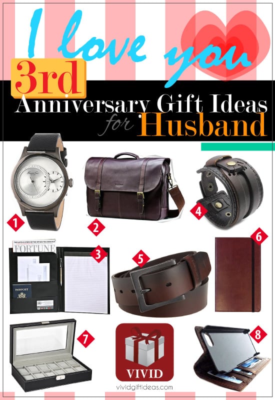 3rd Wedding Anniversary Gift Ideas for Husband