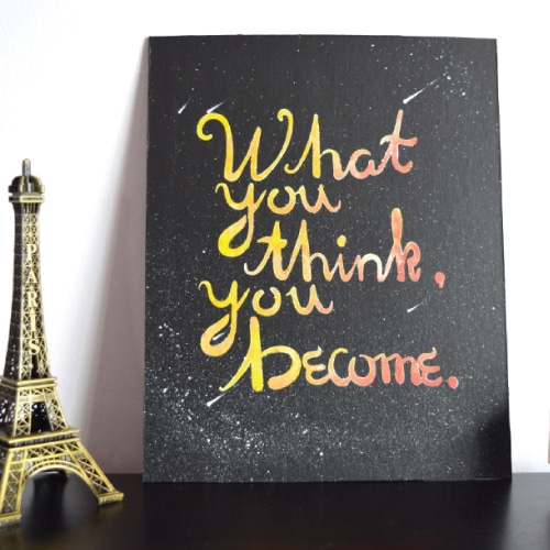 What You Think, You Become Wall Art - Retirement Gift Ideas