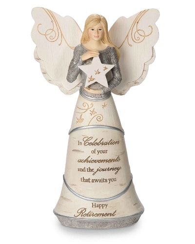 Celebration of Retirement Angel Figurine | Retirement Gifts for Coworkers