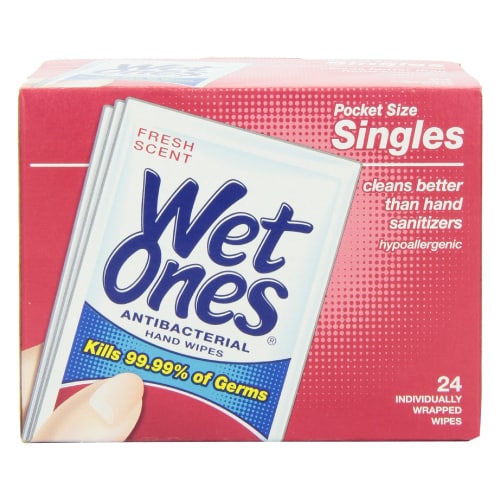 Wet Ones Antibacterial Hand Wipes Singles