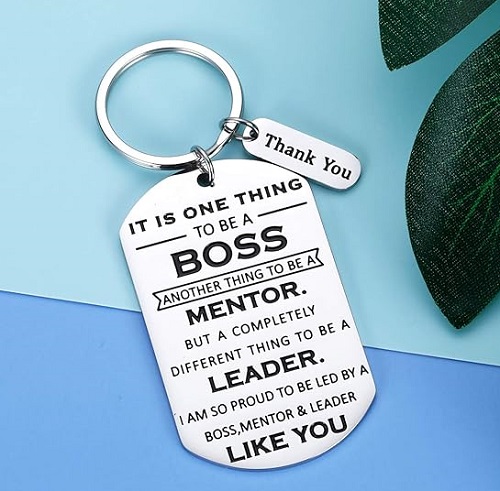 Thank You Boss Gift Keychain