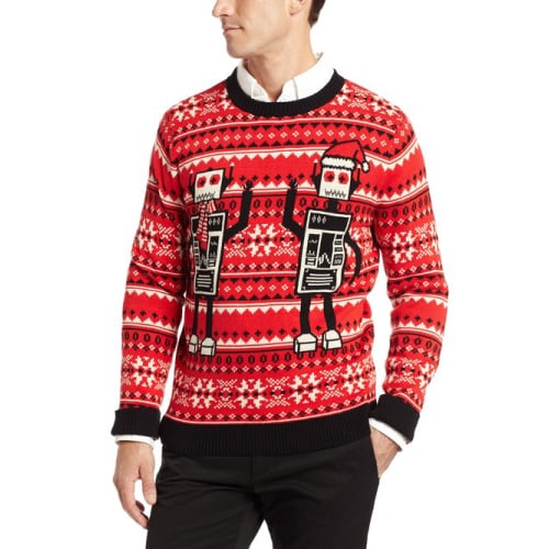 Alex Stevens Robot Ugly Christmas Sweater